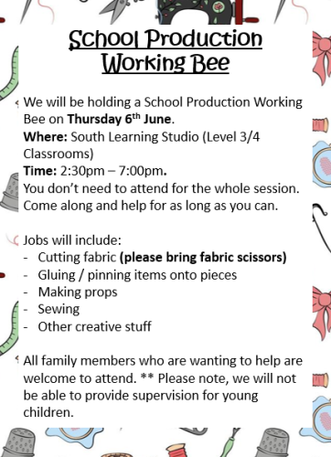 School Production Working Bee